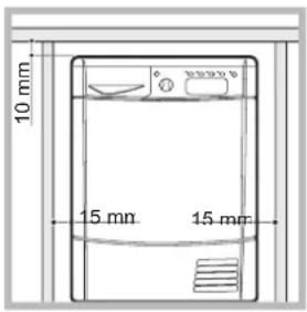 INDESIT IDCE 745 (EU) - Where to install the tumble dryer - 1
