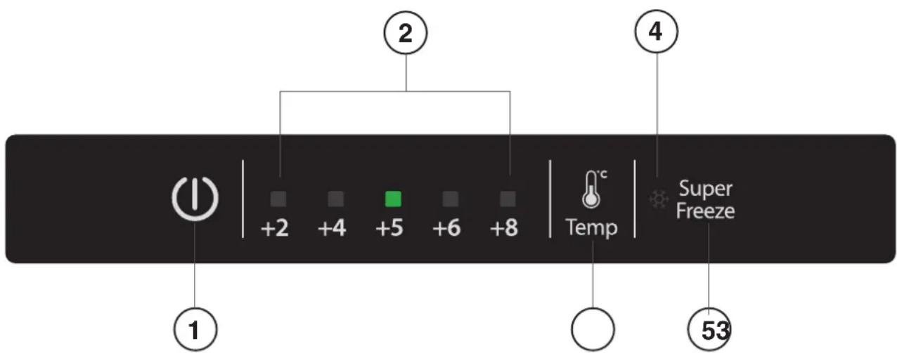 INDESIT LI8 FF2I W - Configuración de temperatura del REFRIGERADOR - 1