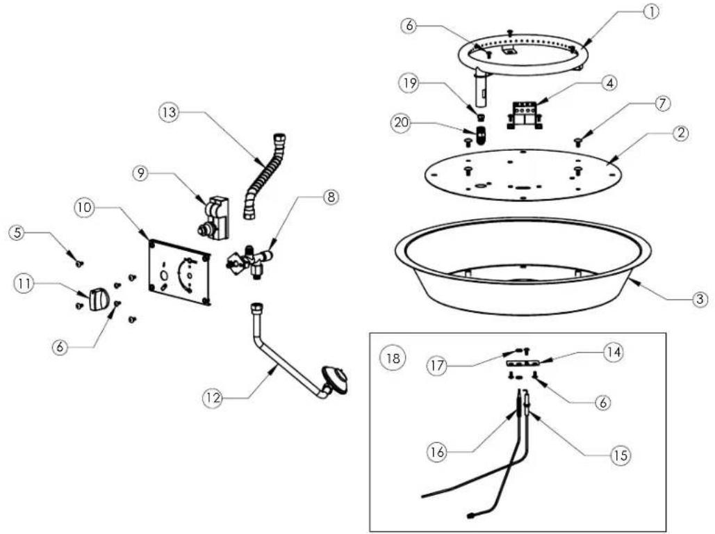 Napoleon VICT3BZ - PARTS DIAGRAM VICT3 - 1