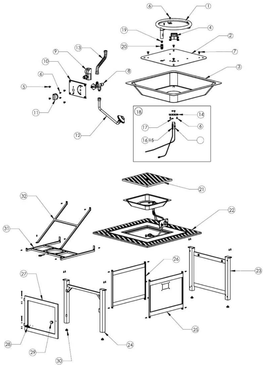 Napoleon VICT3BZ - Diagramme de PIECES VICT2 - 1