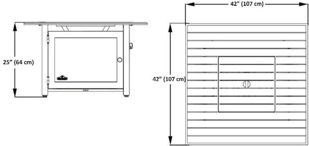 Napoleon HAMP2GY - DIMENSIONS - 2