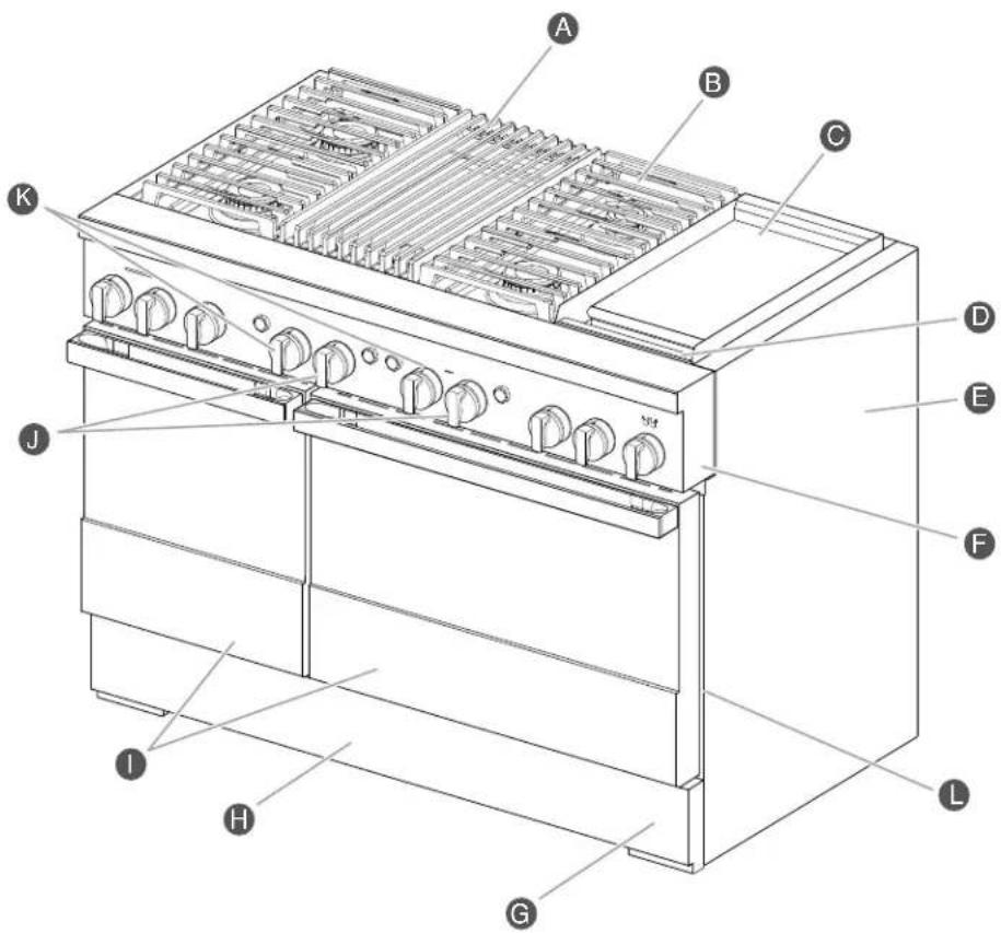 JENN-AIR JDRP436HL - RANGE - 1
