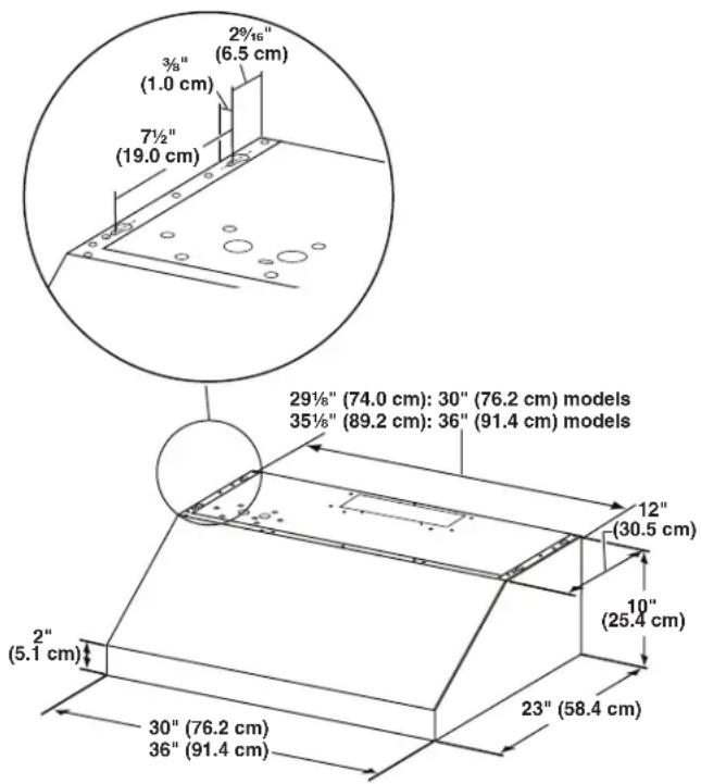 JENN-AIR JXU9136HP - Product Dimensions - 1
