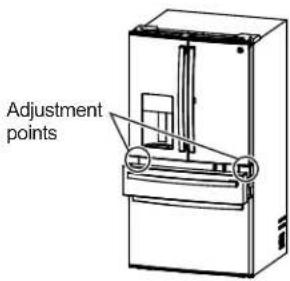 GE CVE28DM5NS5 - LEVEL THE REFRIGERATOR DOORS - 3