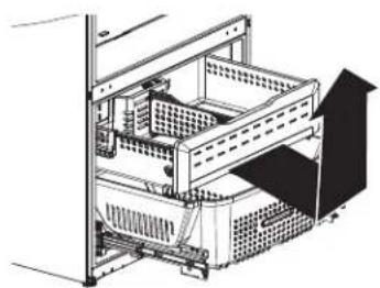 GE CVE28DM5NS5 - REMOVE PIZZA TRAY AND LOWER FREEZER BASKET - 3