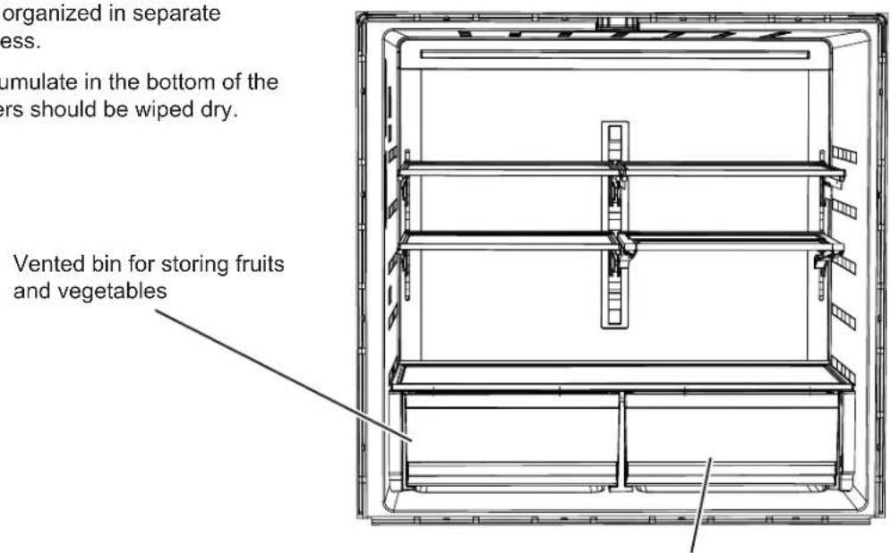 GE CVE28DM5NS5 - Humidity Controlled Storage - 1