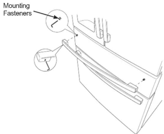 GE CVE28DM5NS5 - Remove THE REFRIGERATOR AND FREEZER DOOR HANDLES (if necessary) - 2
