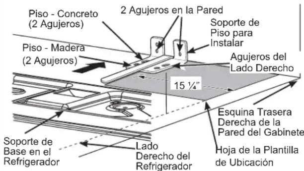 GE CYE22TP3MD1 - AT-2 UBICACION DEL SOPORTE DE PISO ANTI-VOLCADURAS - 1