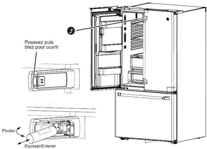 GE CYE22TP3MD1 - Installation de la cartouche filtrante - 2