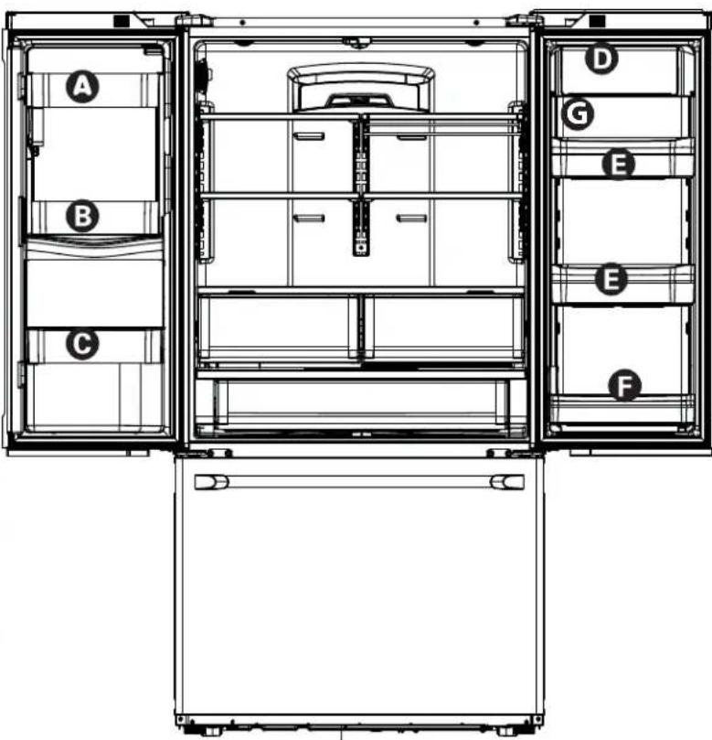 GE CYE22TP3MD1 - Installation du réfrigérateur (suite) - 1