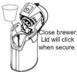 GE CYE22TP3MD1 - Load Keurig K-Cup into brewer. - 2