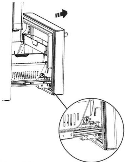 GE CFE28TP4MW2 - REMOVE THE FREEZER DOOR - 1
