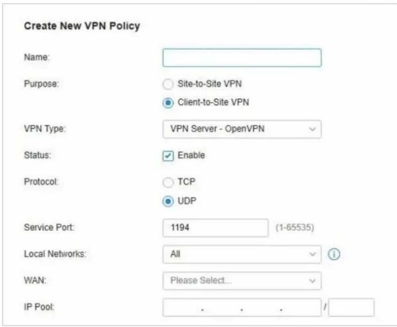 TP-LINK Omada EAP115Wall - - Configuration du VPN client-site - 14