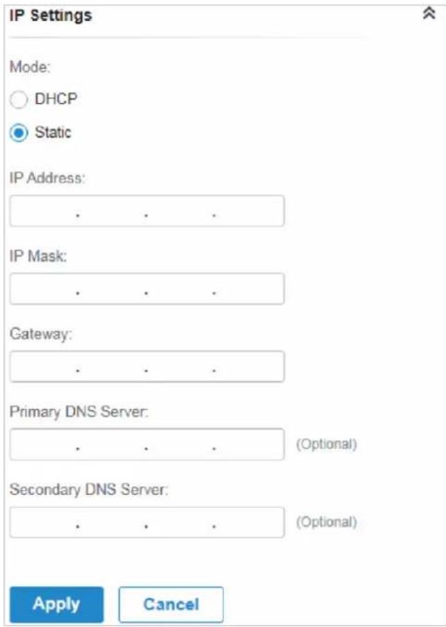 TP-LINK Omada EAP115Wall - Paramètres IP (uniquement pour la configuration d'un seul périphérique) - 2