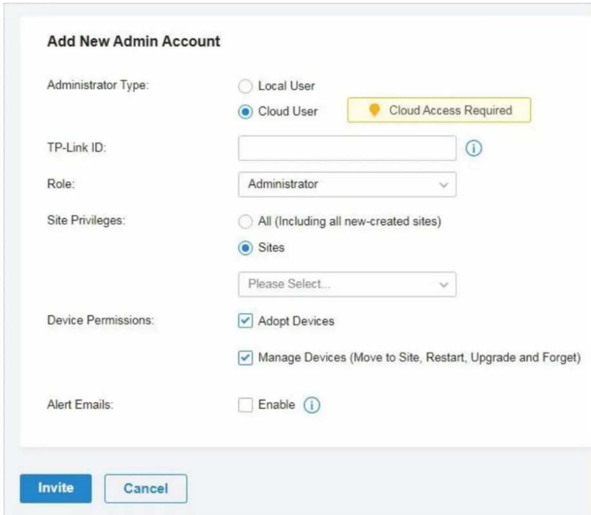 TP-LINK Omada EAP115Wall - Créer et gérer l'administrateur cloud et l'observateur de cloud - 2