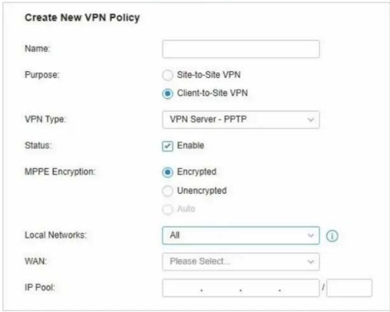 TP-LINK Omada EAP115Wall - - Configuration du VPN client-site - 7