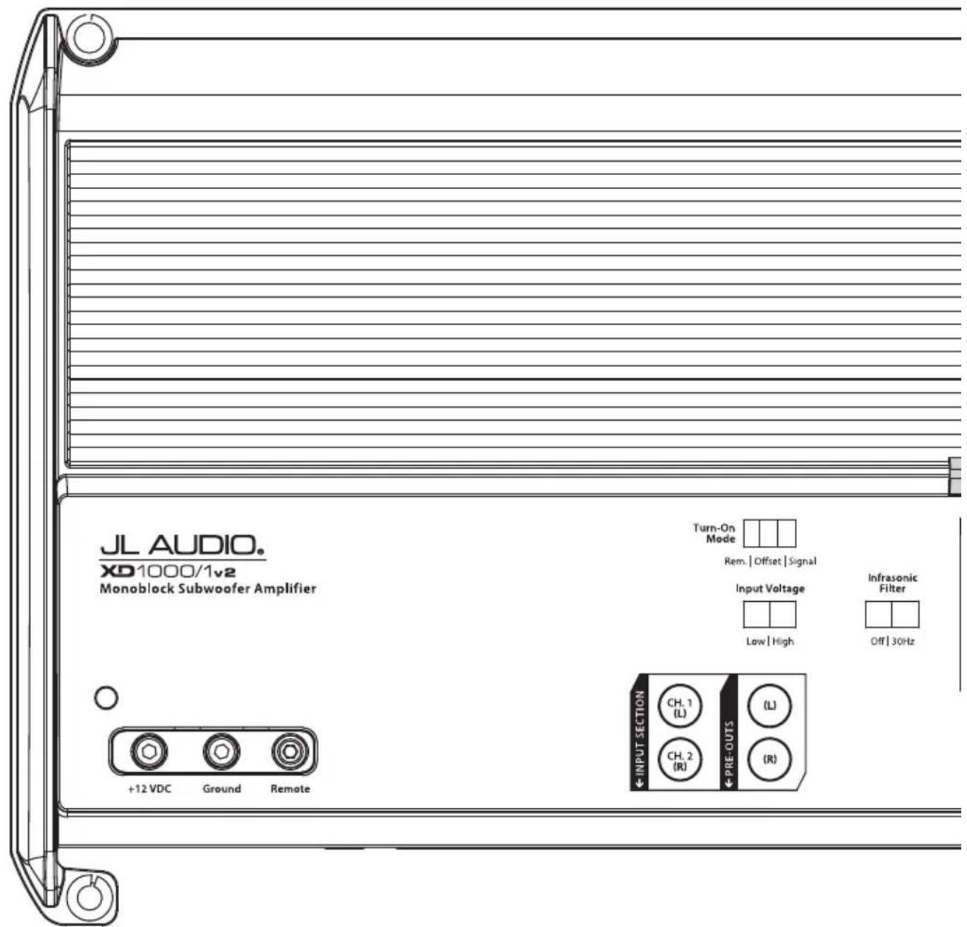 JL Audio XD10001v2 - INSTALLATION NOTES: - 1