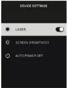 Extech IRC130 - Sous-menu OPTIONS - 3