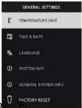 Extech IRC130 - Sous-menu OPTIONS - 8