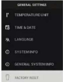 Extech IRC130 - Sous-menu OPTIONS - 20