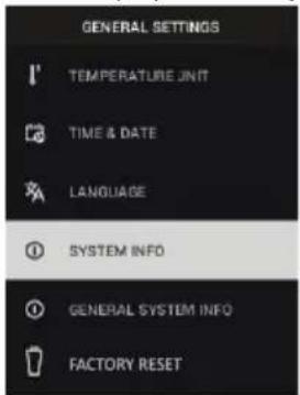 Extech IRC130 - Sous-menu OPTIONS - 14