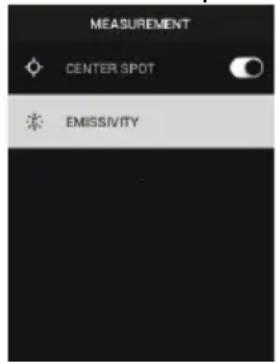 Extech IRC130 - Sous-menu OPTIONS - 2
