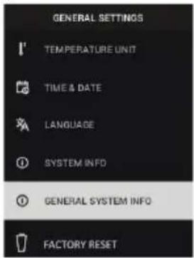 Extech IRC130 - Sous-menu OPTIONS - 17