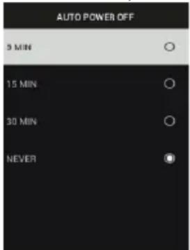 Extech IRC130 - Sous-menu OPTIONS - 7
