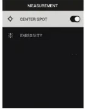 Extech IRC130 - Sous-menu OPTIONS - 1