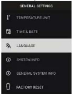 Extech IRC130 - Sous-menu OPTIONS - 12