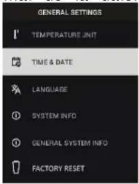 Extech IRC130 - Sous-menu OPTIONS - 10