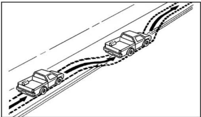 CADILLAC SRX (2009) - Contrôle d'un dérapage sur l'accotement - 1