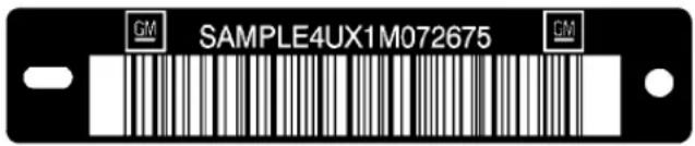 CADILLAC STS (2010) - Numéro d'identification du véhicule (NIV) - 1