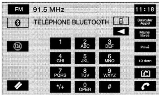CADILLAC STS (2010) - ÉcranBluetooth ^MD Phone (téléphoneBluetooth ^MD ) - 1
