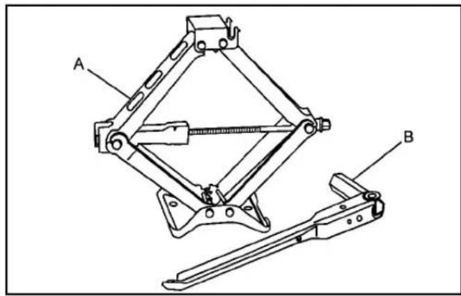 CADILLAC STS (2010) - Déposedupneudesecoursetdes outils - 2