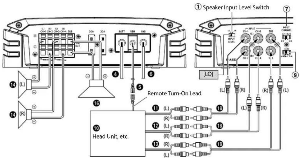 ALPINE SA60M - Basic Connection Diagram for S-A55V - 6