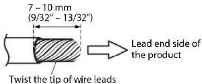 ALPINE SA60M - Cautions on wire lead connections - 1