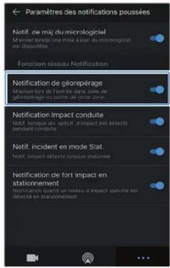 Thinkware U1000 - Activation de la notification Geo-Fence - 5