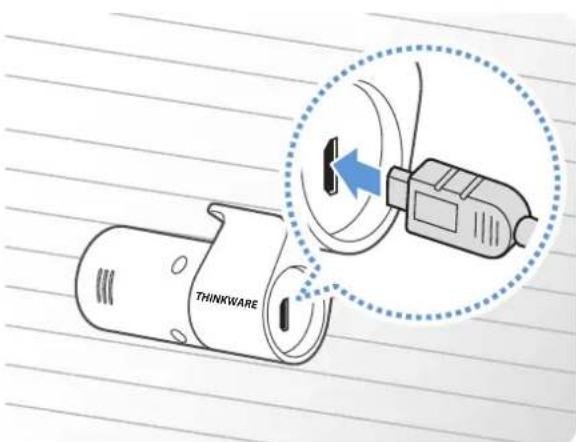 Thinkware U1000 - Raccordement du cable de laamera arrête - 2