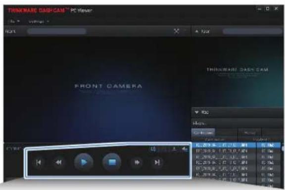 Thinkware U1000 - Aperçu du menu des commandes video (Windows) - 1
