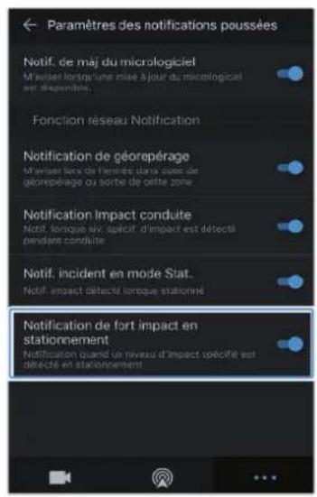 Thinkware U1000 - Utilisation de la fonction de notification de fort impact en mode de stationnement. - 5