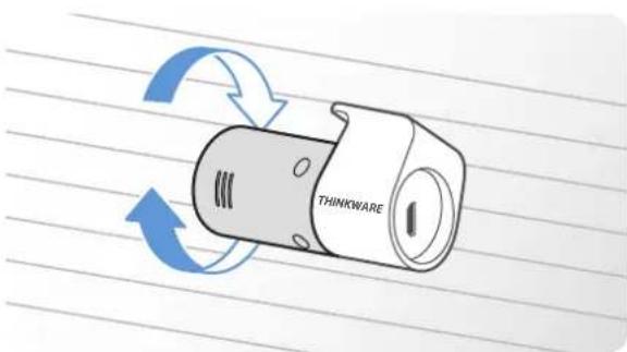 Thinkware U1000 - Fixation de laamera arrête - 4