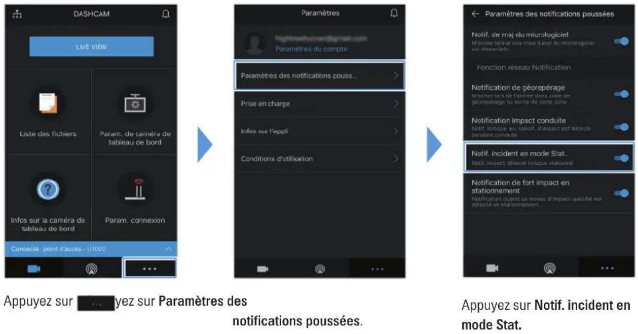 Thinkware U1000 - Utilisation de la fonction de notification d'impact en mode de stationnement - 1