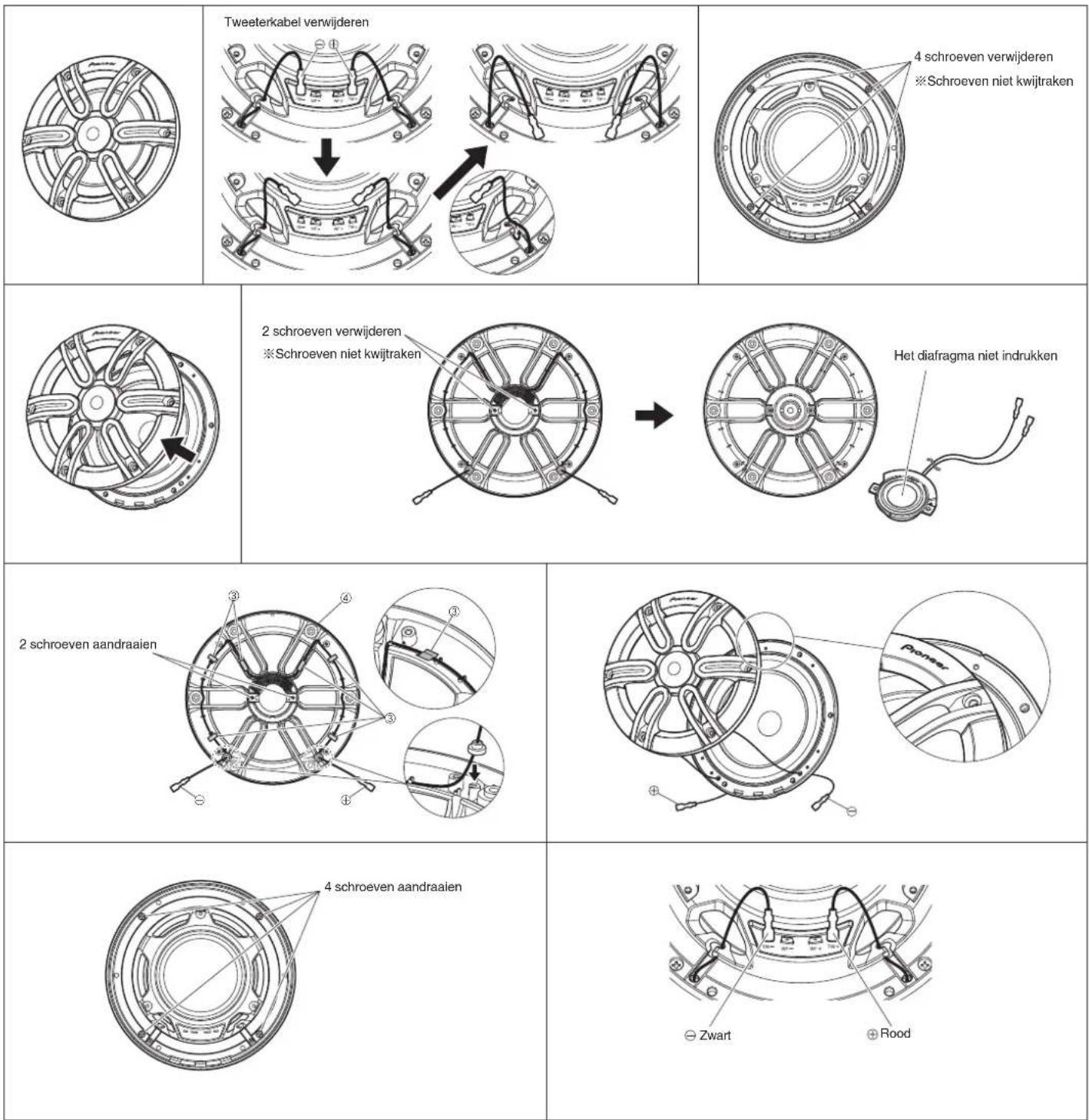 PIONEER TSME650FS - - DE GRILLE VERVANGEN - 1