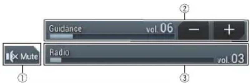 PIONEER AVICW6600NEX - Pendant que Apple CarPlay est activé, appuyez sur VOL (+/-). - 1