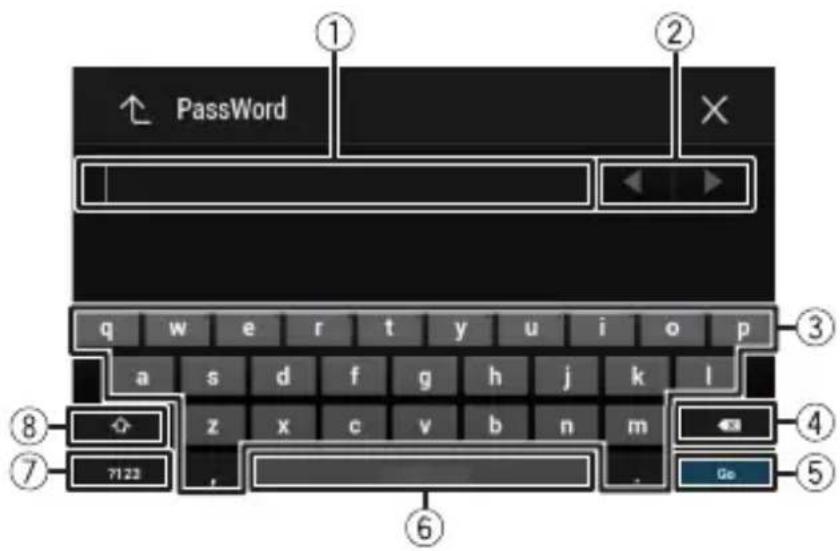 PIONEER AVICW6600NEX - Utiliser le clavier à l'écran - 1