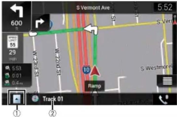 PIONEER AVICW6600NEX - ▶Barre d'informations AV - 1