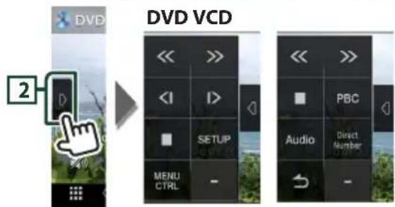 JVC KWV960BW - Lorsque les touches de fonctionnement ne sont pas affichées à l'écran, touchez la zone 7. - 2