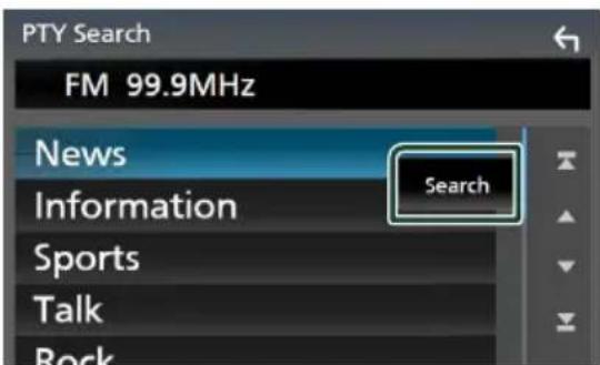 JVC KWV960BW - Recherche par type de programme toniseur FM uniquement) - 2
