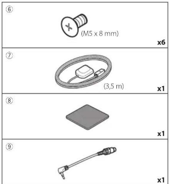 JVC KWV960BW - Accessoires fournis pour l'installation - 1
